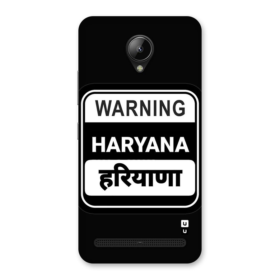 Warning Haryana Back Case for Lenovo C2
