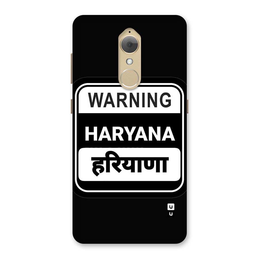 Warning Haryana Back Case for Lenovo K8
