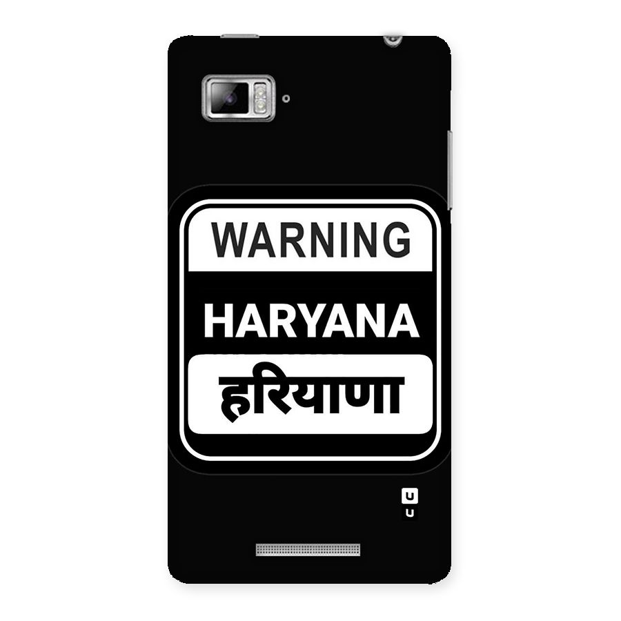 Warning Haryana Back Case for Lenovo Vibe Z K910