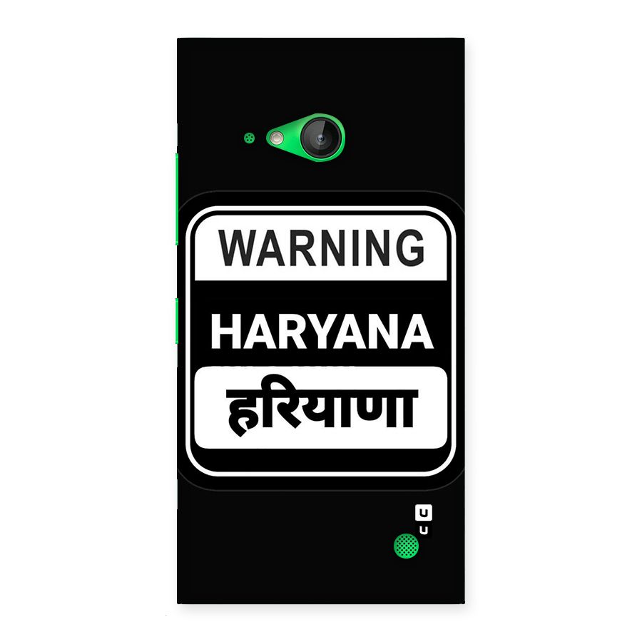 Warning Haryana Back Case for Lumia 730