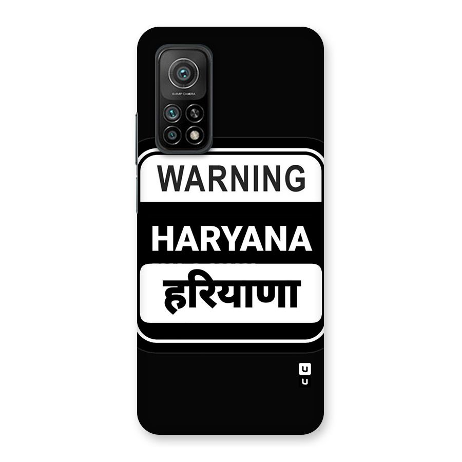 Warning Haryana Back Case for Mi 10T 5G