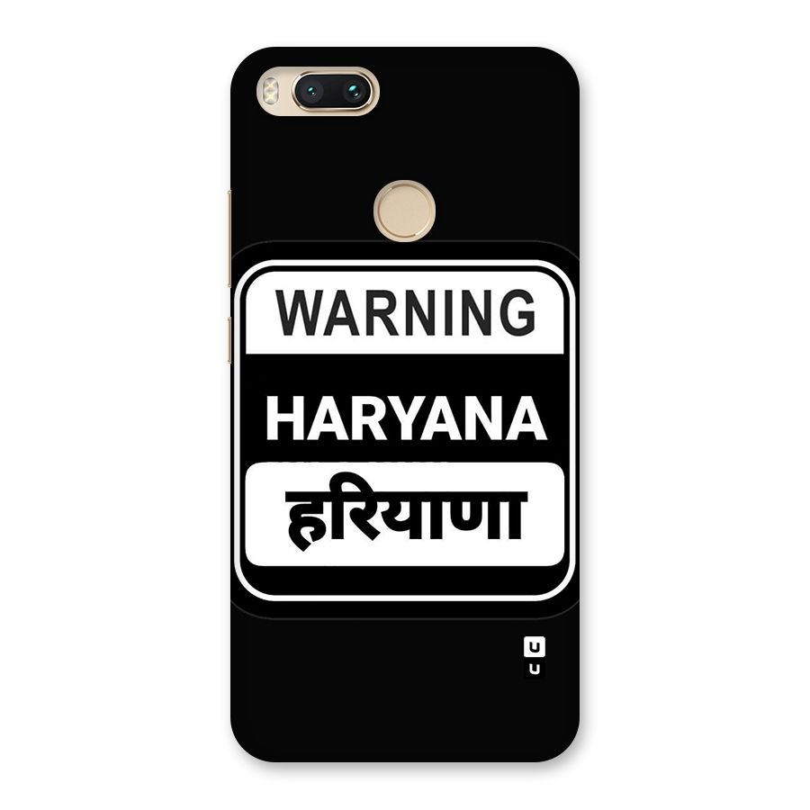 Warning Haryana Back Case for Mi A1