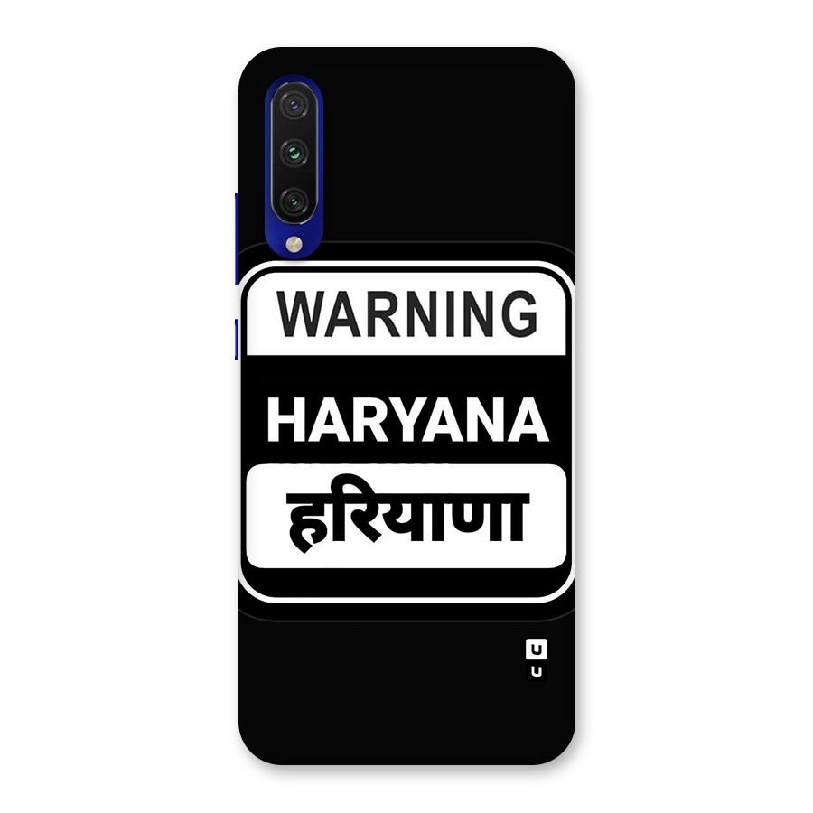 Warning Haryana Back Case for Mi A3