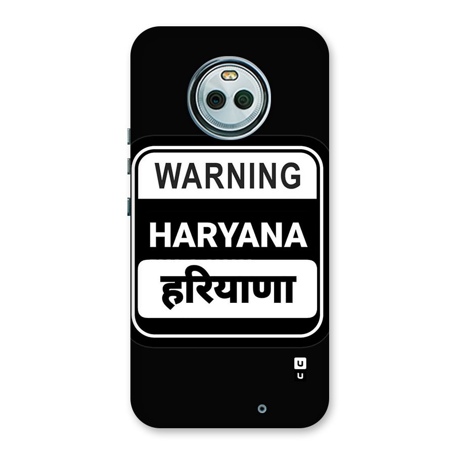 Warning Haryana Back Case for Moto X4