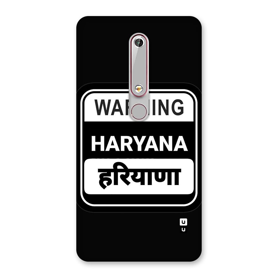 Warning Haryana Back Case for Nokia 6.1
