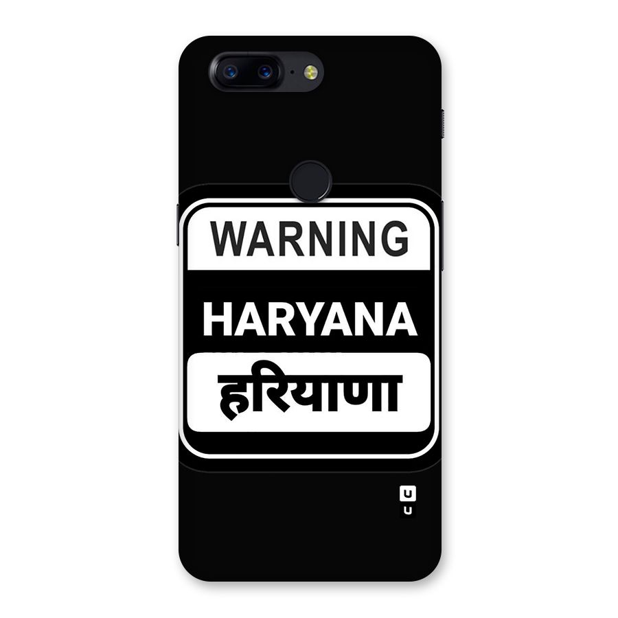 Warning Haryana Back Case for OnePlus 5T