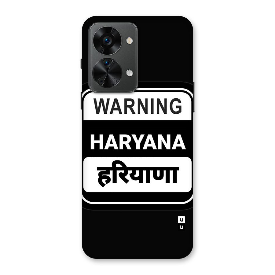 Warning Haryana Back Case for OnePlus Nord 2T