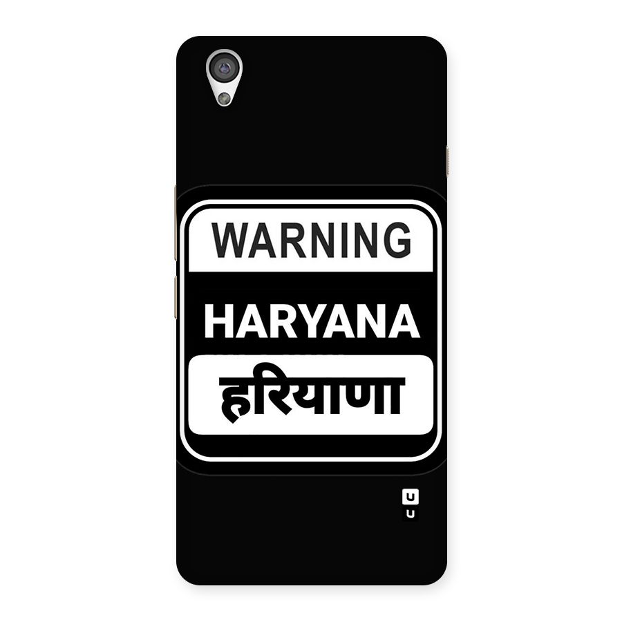 Warning Haryana Back Case for OnePlus X