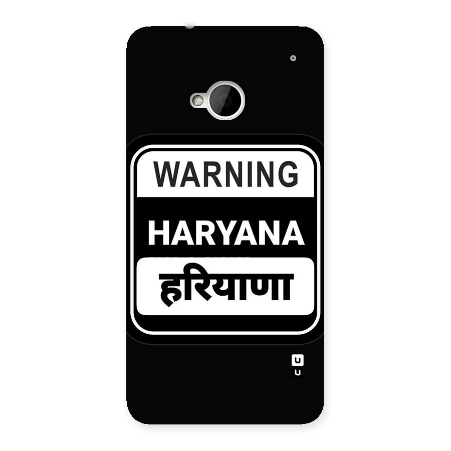 Warning Haryana Back Case for One M7 (Single Sim)