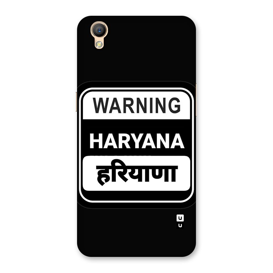 Warning Haryana Back Case for Oppo A37