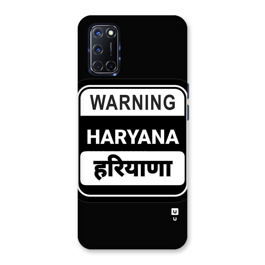 Warning Haryana Back Case for Oppo A52