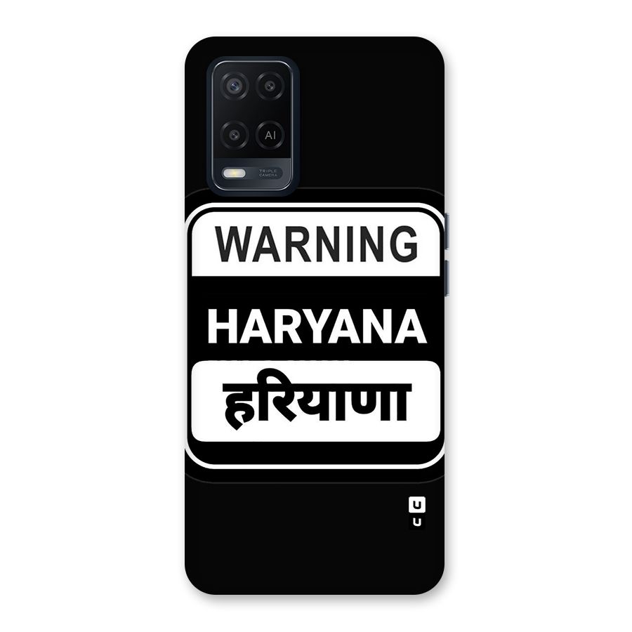 Warning Haryana Back Case for Oppo A54