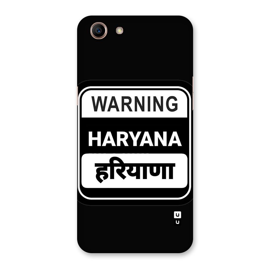 Warning Haryana Back Case for Oppo A83 (2018)