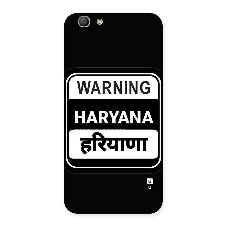 Warning Haryana Back Case for Oppo F1s