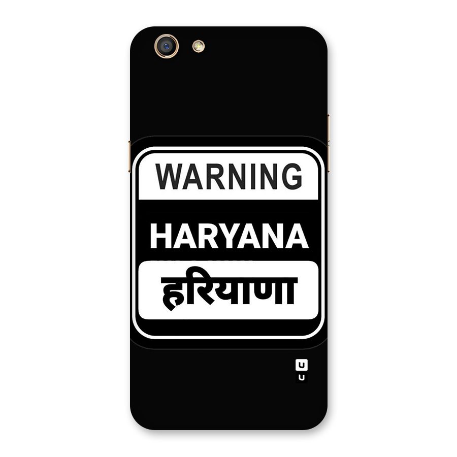 Warning Haryana Back Case for Oppo F3
