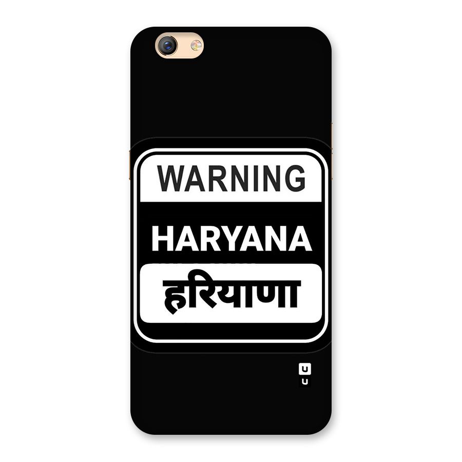 Warning Haryana Back Case for Oppo F3 Plus