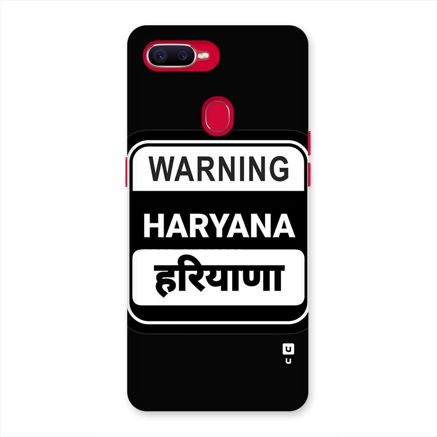 Warning Haryana Back Case for Oppo F9 Pro