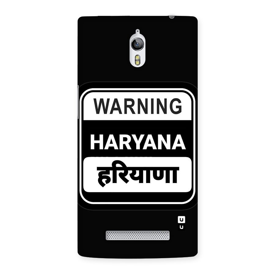 Warning Haryana Back Case for Oppo Find 7