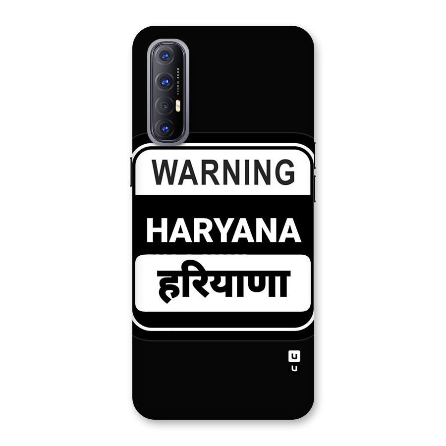 Warning Haryana Back Case for Oppo Reno3 Pro