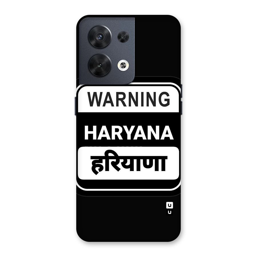 Warning Haryana Back Case for Oppo Reno8 5G