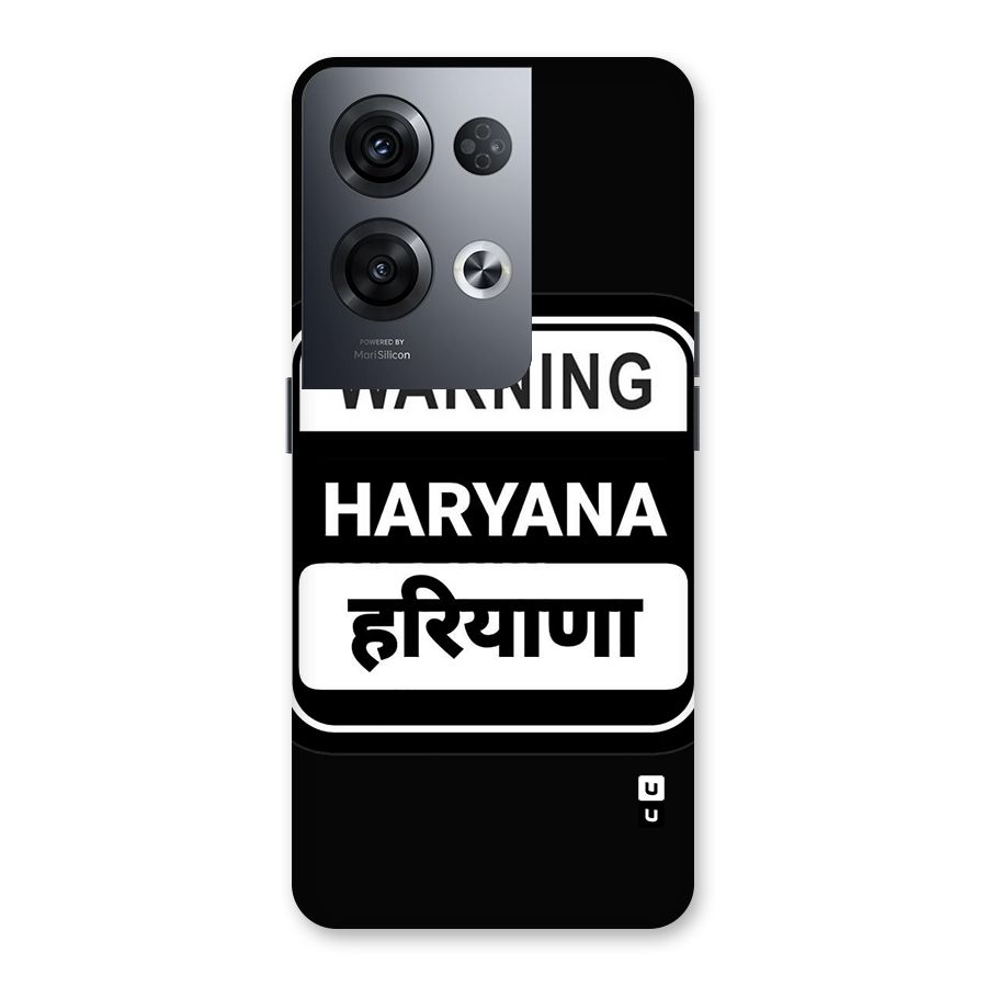 Warning Haryana Back Case for Oppo Reno8 Pro 5G