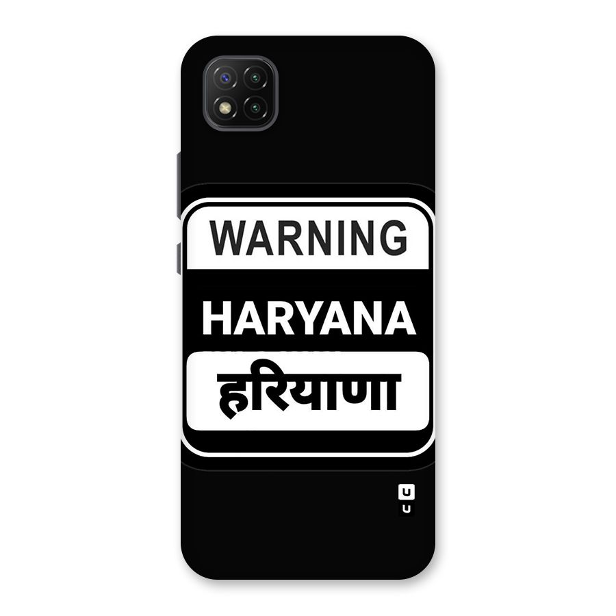 Warning Haryana Back Case for Poco C3