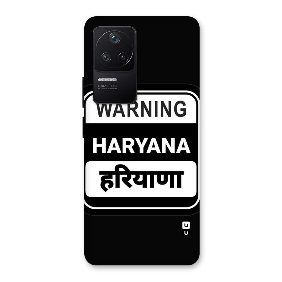 Warning Haryana Back Case for Poco F4 5G