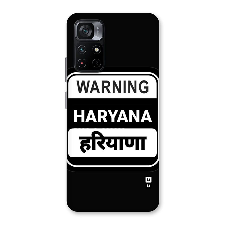 Warning Haryana Back Case for Poco M4 Pro 5G