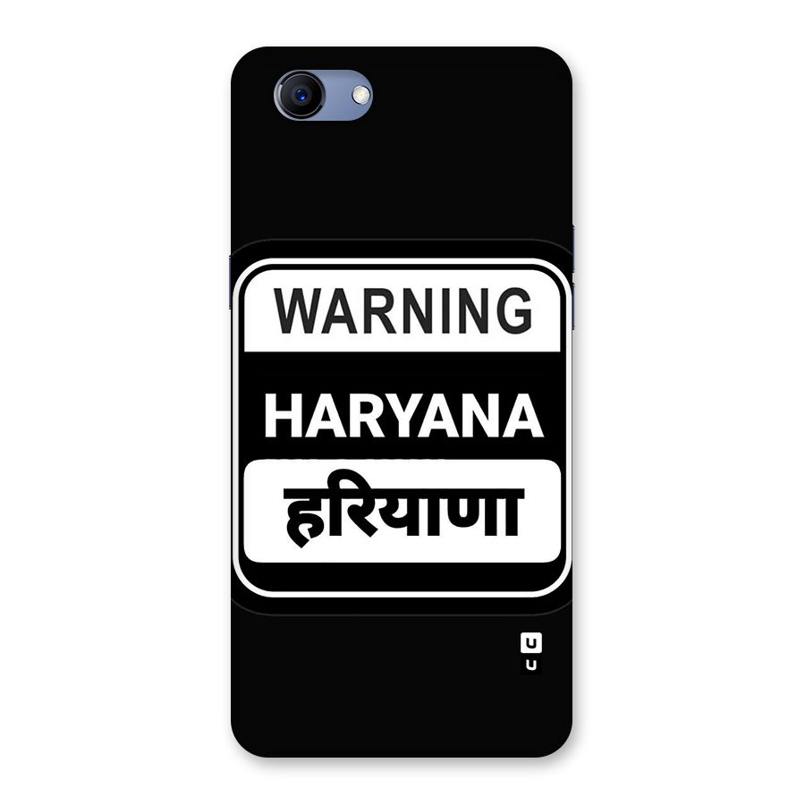 Warning Haryana Back Case for Realme 1