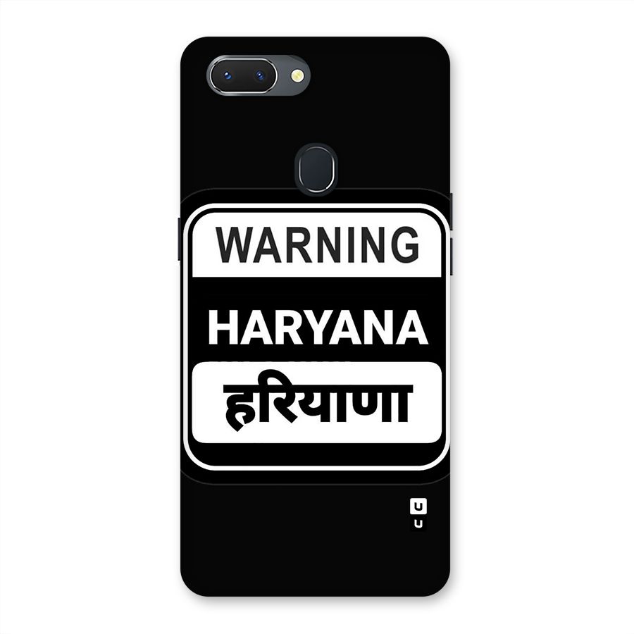 Warning Haryana Back Case for Realme 2