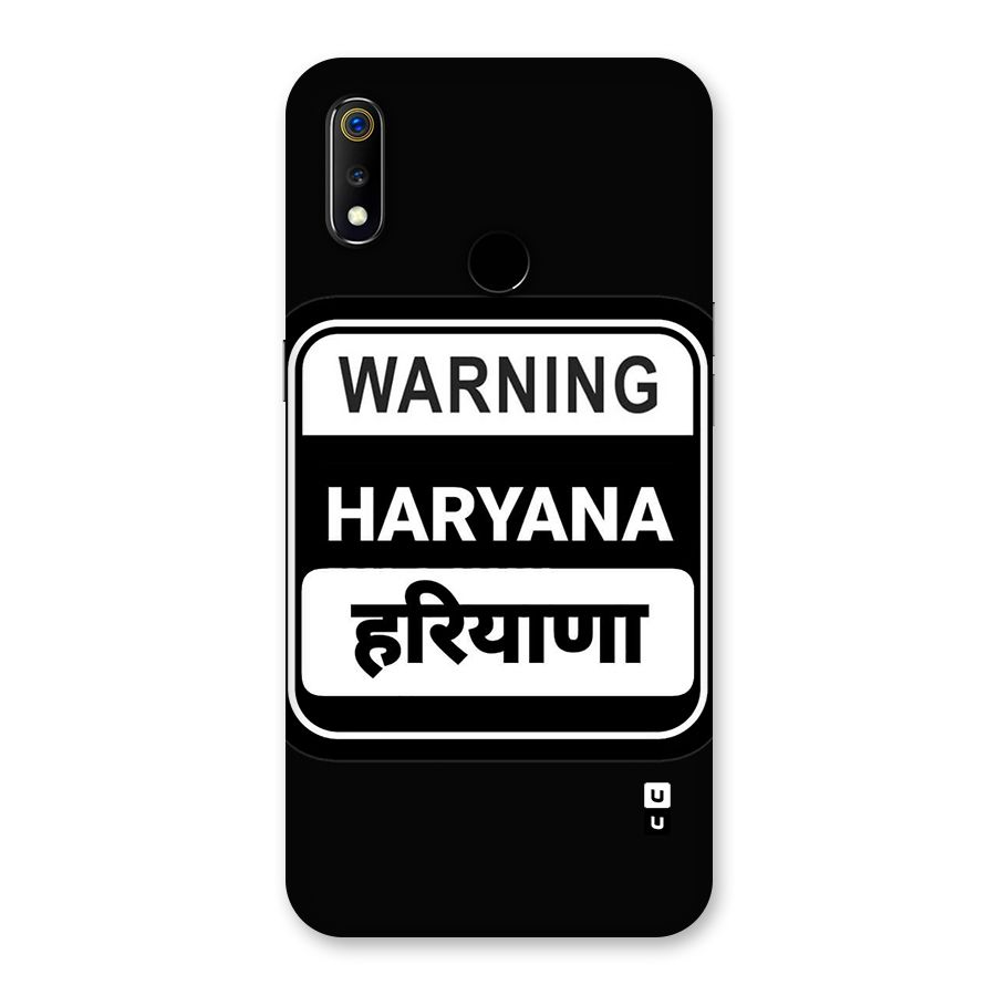 Warning Haryana Back Case for Realme 3