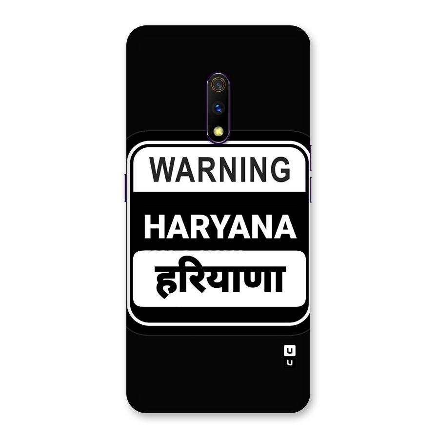 Warning Haryana Back Case for Realme X