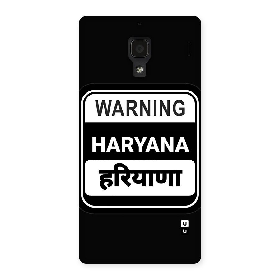 Warning Haryana Back Case for Redmi 1s