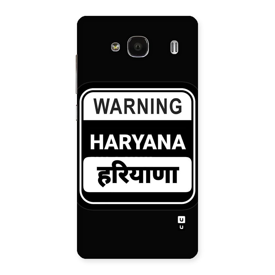 Warning Haryana Back Case for Redmi 2s