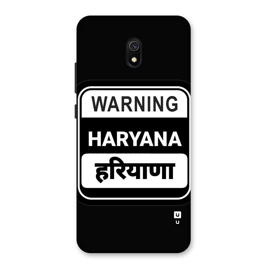 Warning Haryana Back Case for Redmi 8A