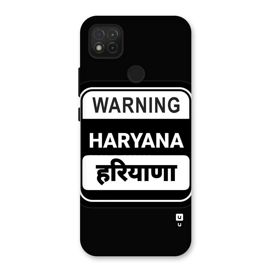 Warning Haryana Back Case for Redmi 9