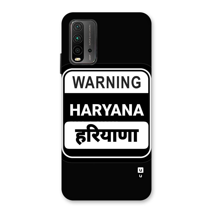 Warning Haryana Back Case for Redmi 9 Power
