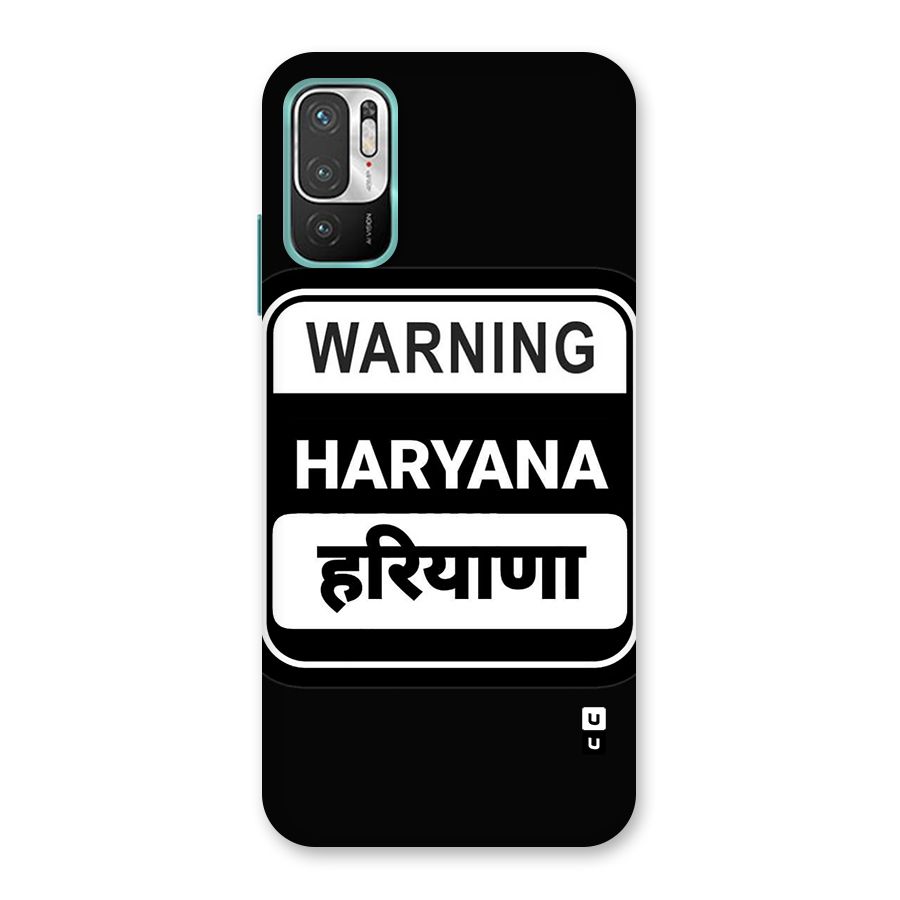 Warning Haryana Back Case for Redmi Note 10T 5G