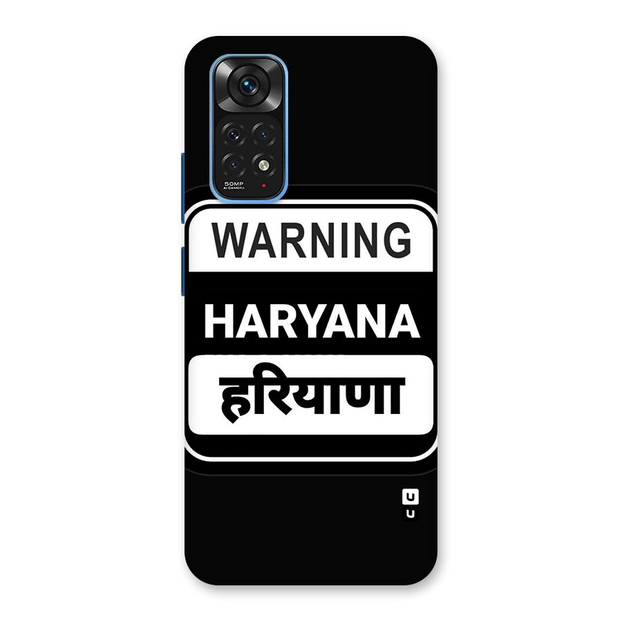 Warning Haryana Back Case for Redmi Note 11S