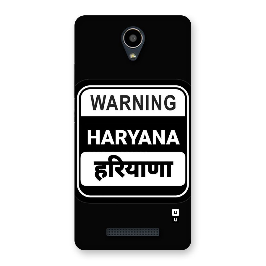 Warning Haryana Back Case for Redmi Note 2