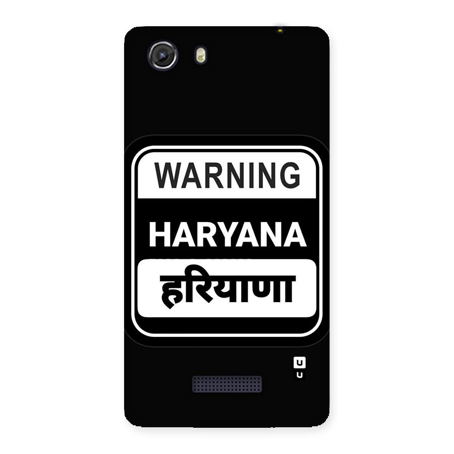 Warning Haryana Back Case for Unite 3