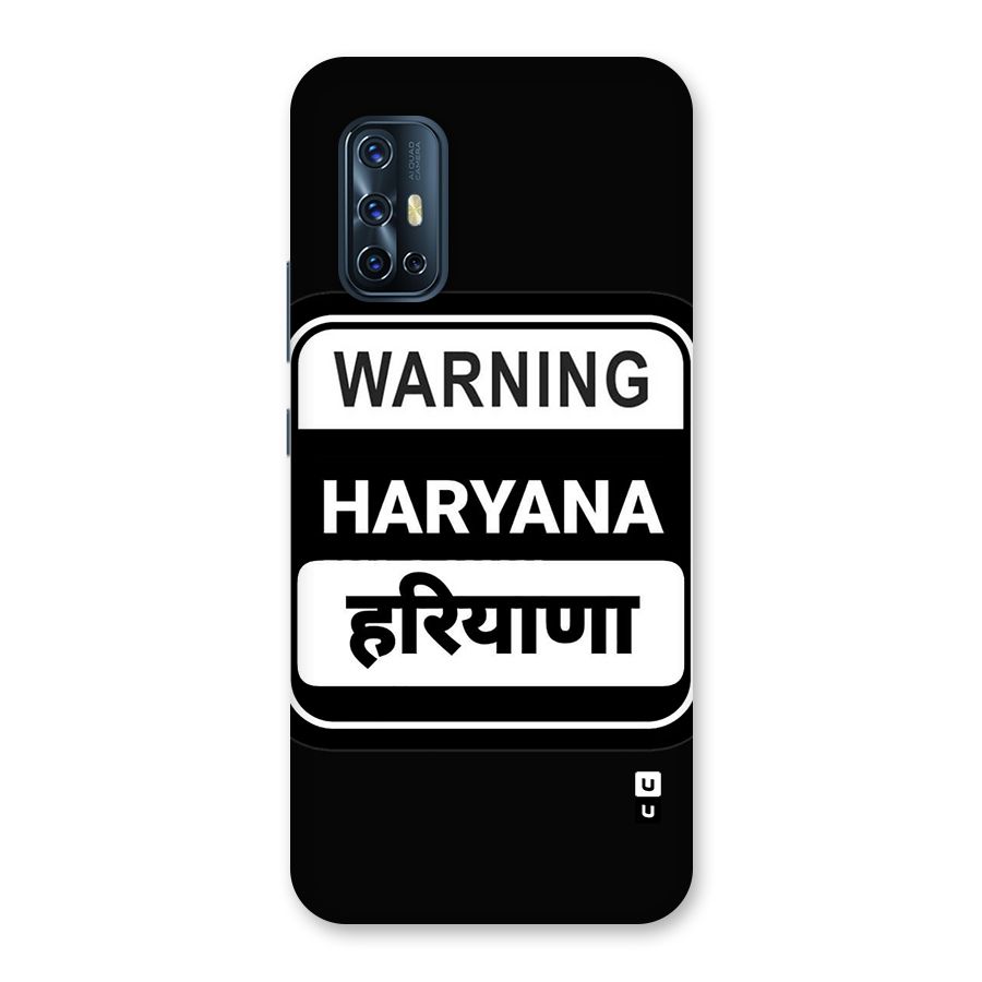 Warning Haryana Back Case for Vivo V17