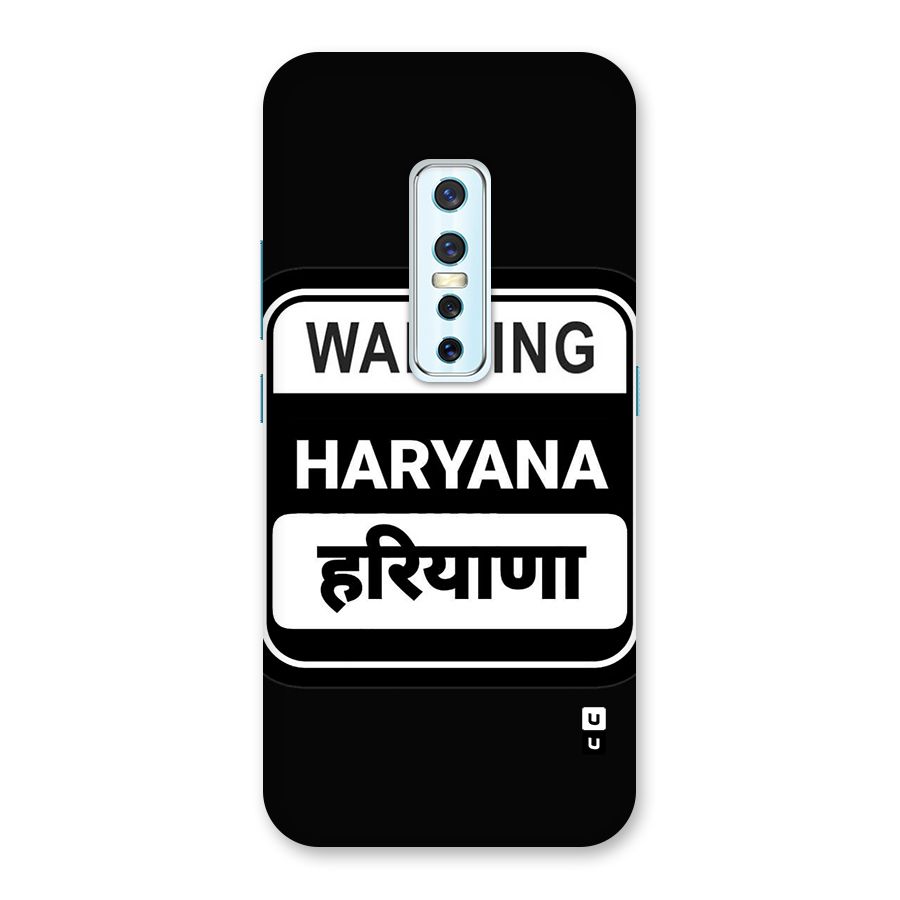 Warning Haryana Back Case for Vivo V17 Pro