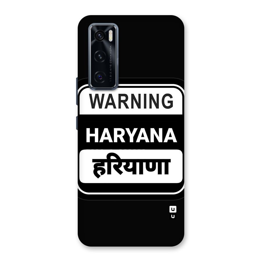 Warning Haryana Back Case for Vivo V20 SE