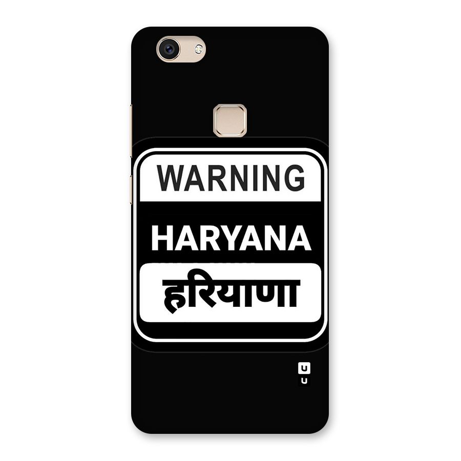 Warning Haryana Back Case for Vivo V7