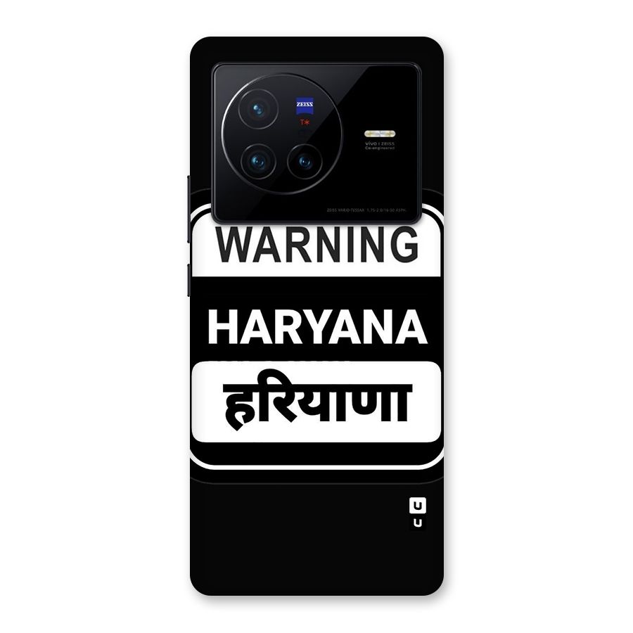 Warning Haryana Back Case for Vivo X80