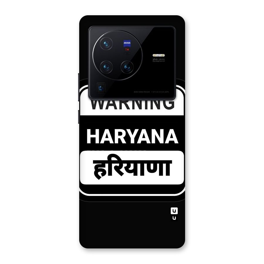 Warning Haryana Back Case for Vivo X80 Pro