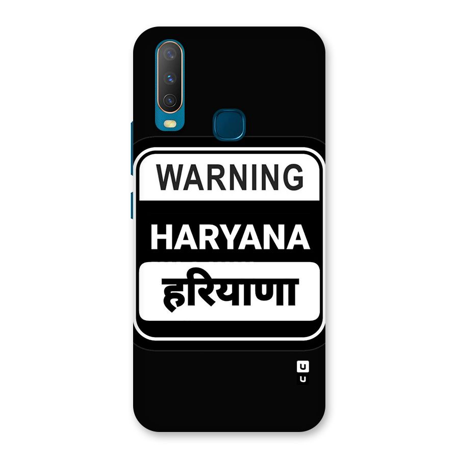 Warning Haryana Back Case for Vivo Y11