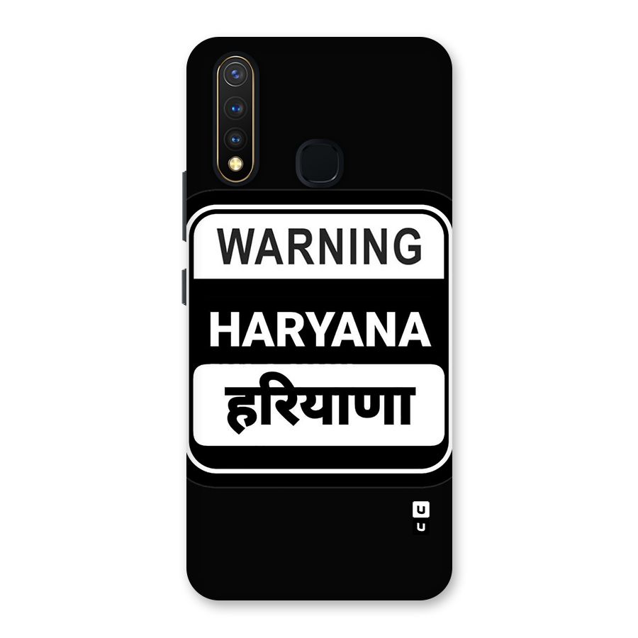 Warning Haryana Back Case for Vivo Y19