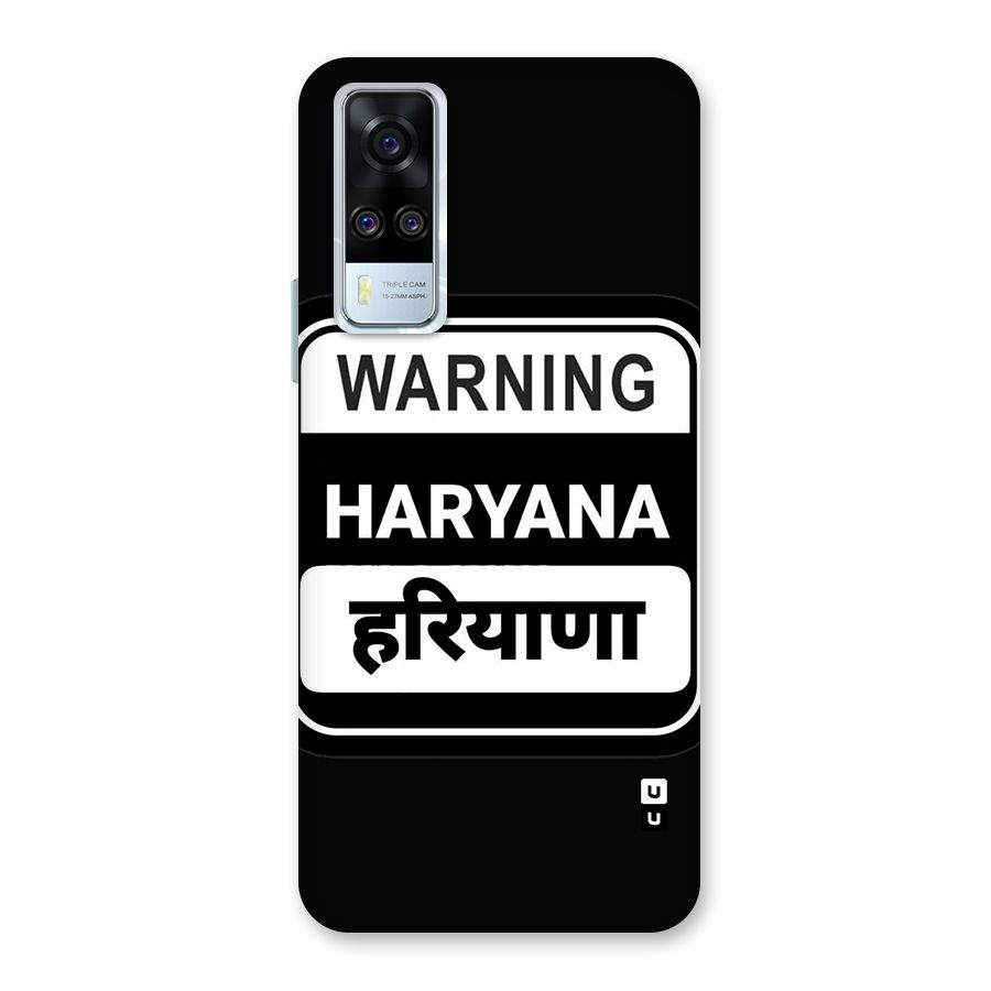 Warning Haryana Back Case for Vivo Y31